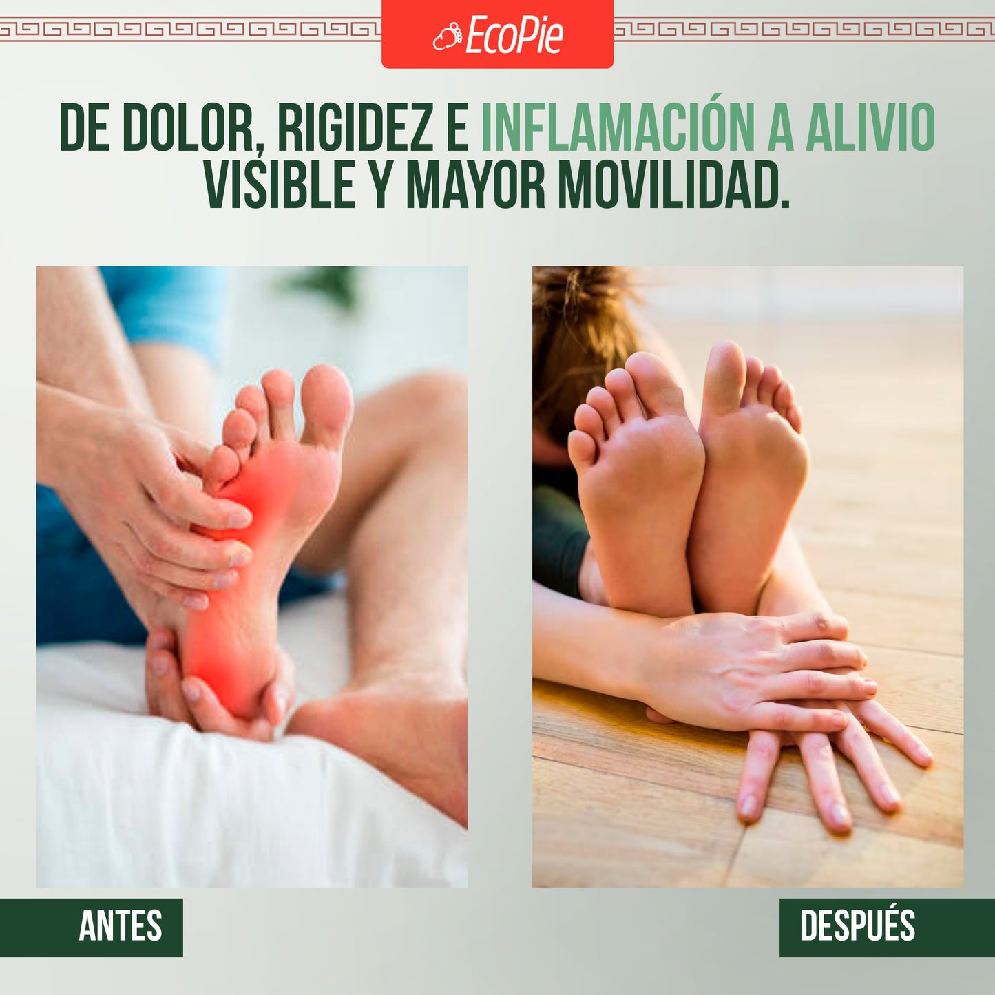 EcoPie - Alivio instantáneo para pies cansados, donde y cuando lo necesites.