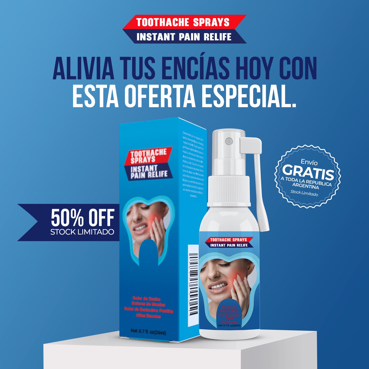 Tooth Relief Spray™ Alivio inmediato, sonrisa asegurada.