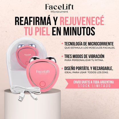 FaceLift - Masajeador Facial HV Microcorriente
