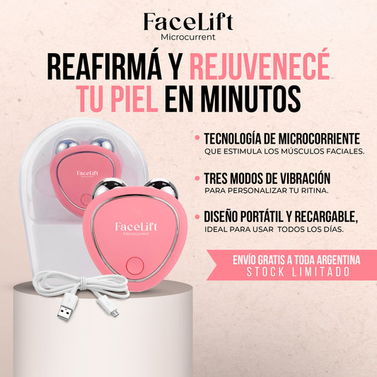FaceLift - Masajeador Facial HV Microcorriente