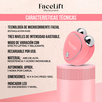 FaceLift - Masajeador Facial HV Microcorriente